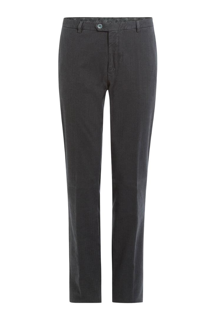 Etro Etro Cotton Straight Leg Trousers - Grey