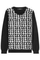 Steffen Schraut Steffen Schraut Printed Knit Pullover - Black