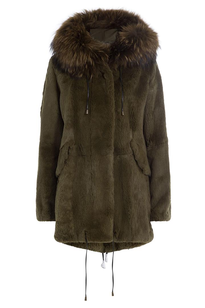 Steffen Schraut Steffen Schraut Rabbit And Raccoon Fur Parka - Green