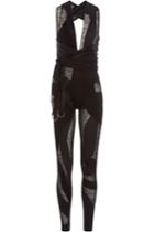 Roberto Cavalli Roberto Cavalli Jumpsuit With Sheer Inserts - Black