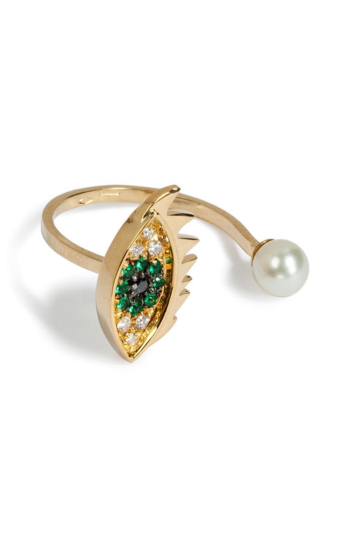 Delfina Delettrez Delfina Delettrez Cartoon Eye And Pearl Ring
