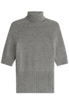 Michael Kors Collection Michael Kors Collection Short Sleeve Cashmere Turtleneck Pullover - Grey
