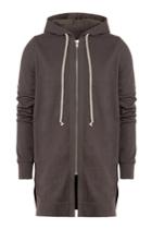 Rick Owens Men Rick Owens Men Zipped Cotton Hoodie - Brown