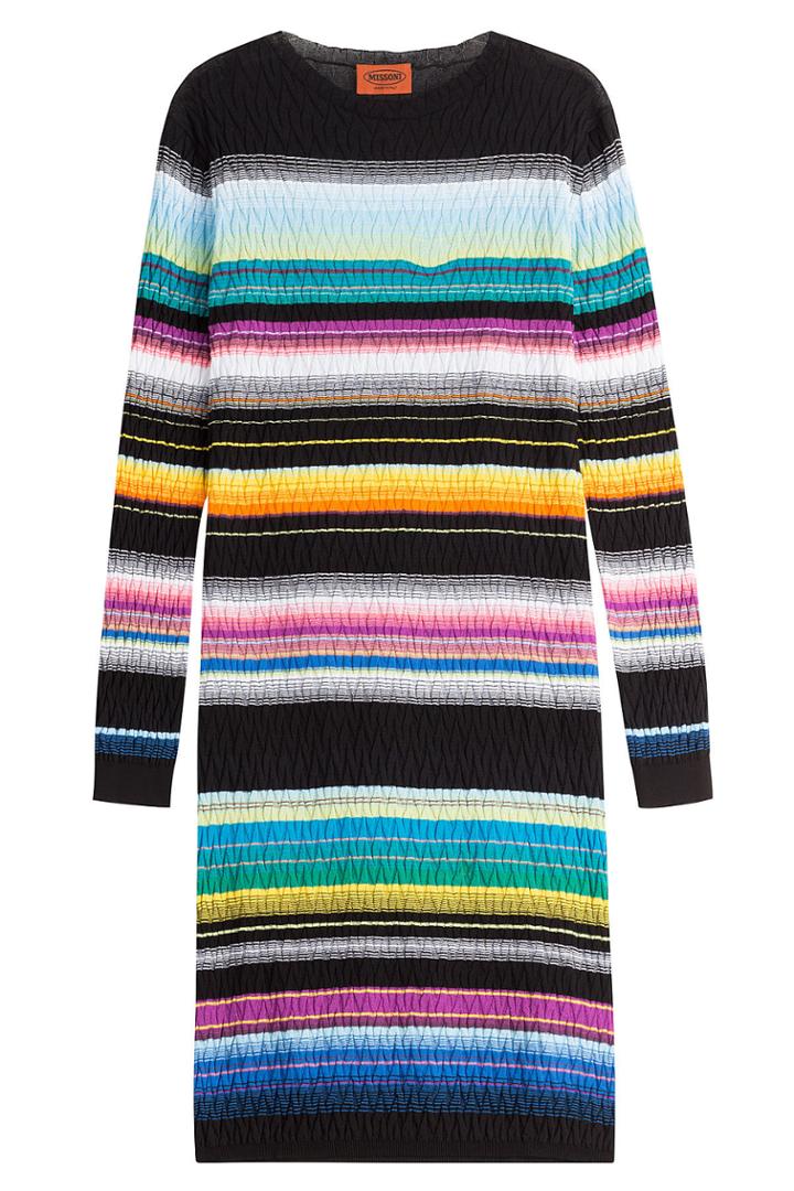 Missoni Missoni Stripped Knit Cotton-blend Dress - None