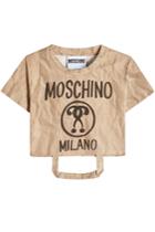 Moschino Moschino Printed Cotton Cropped Top