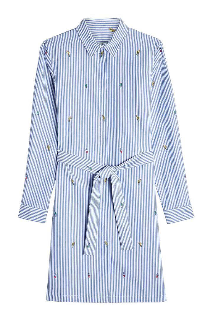 Kenzo Kenzo Embroidered Cotton Shirt Dress