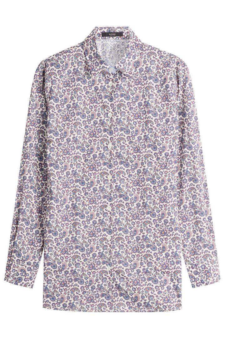 Etro Etro Cotton-blend Printed Button-down - Blue