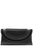 Diane Von Furstenberg Diane Von Furstenberg Leather Clutch With Calf Hair - Black