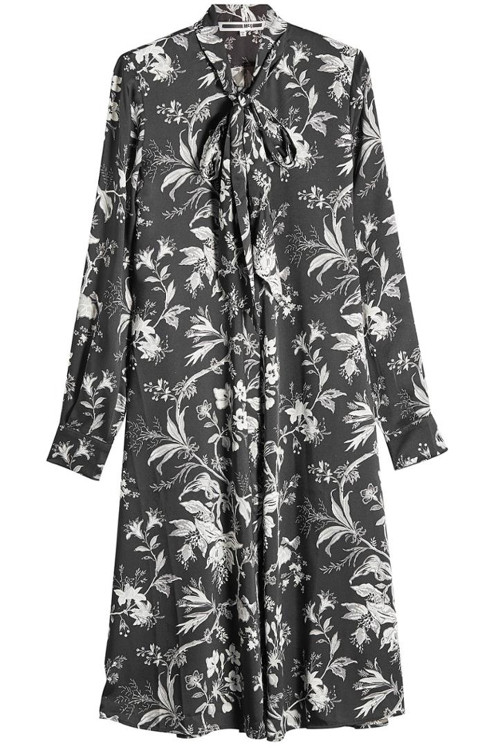 Mcq Alexander Mcqueen Mcq Alexander Mcqueen Printed Dress With Tie-neck