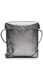 Manu Atelier Manu Atelier Pristine Metallic Leather Shoulder Bag - Silver