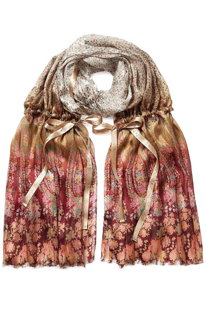 Etro Etro Printed Silk Scarf With Ribbon - None