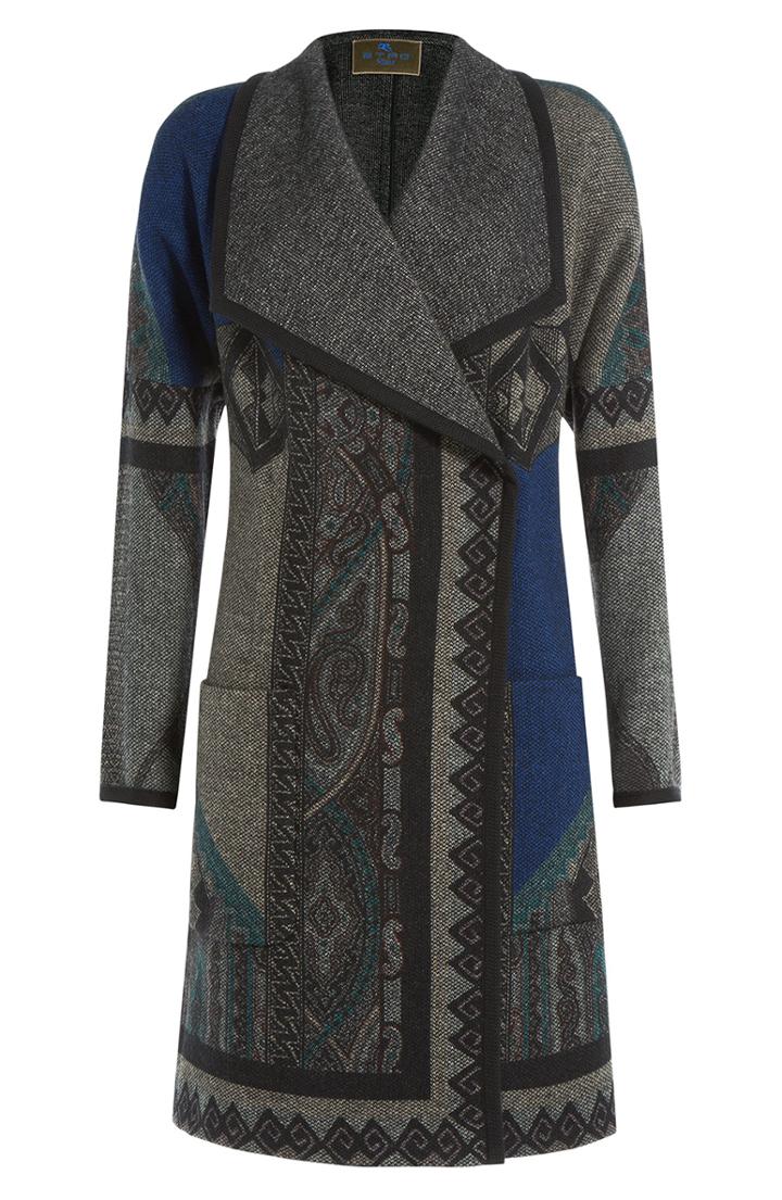 Etro Printed Wool Blend Coat