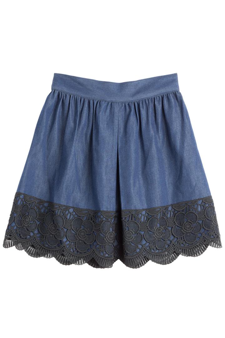 Anna Sui Anna Sui Skaterrock Aus Chambray - Multicolored