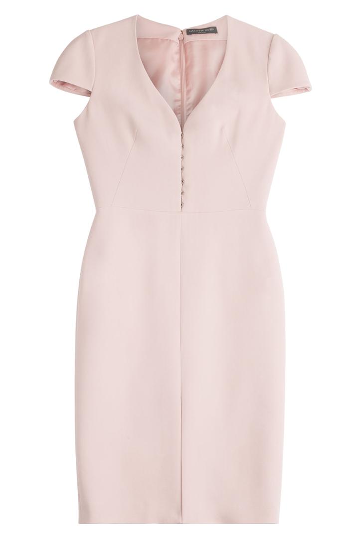Alexander Mcqueen Alexander Mcqueen Cap Sleeve Crepe Sheath - Rose