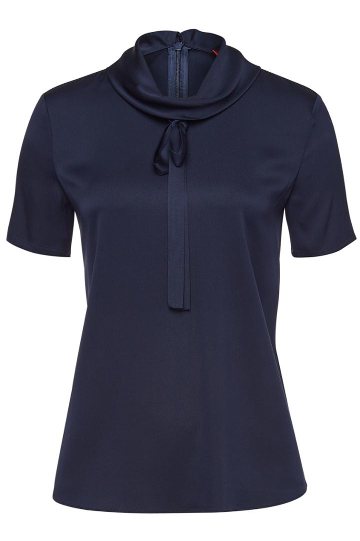 Hugo Hugo Silk Top With Shawl Collar