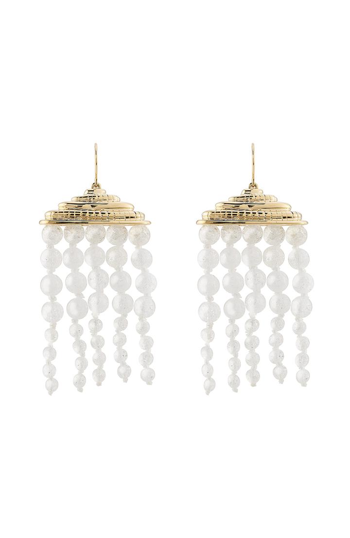 Aur Lie Bidermann Crystal Chandelier Earrings