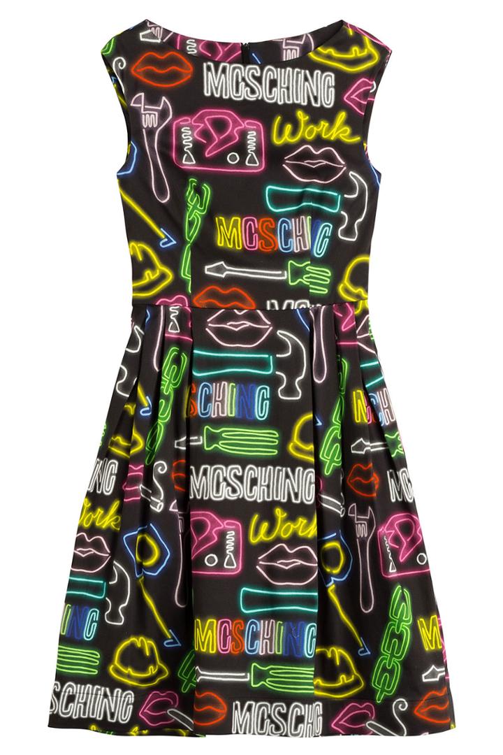 Moschino Moschino Printed Sheath Dress - Black