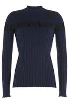 Alexander Wang Alexander Wang Ribbed Wool Pullover With Cut-out Detail - None