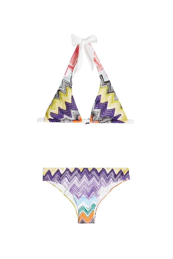Missoni Mare Missoni Mare Chevron Print Halterneck Bikini