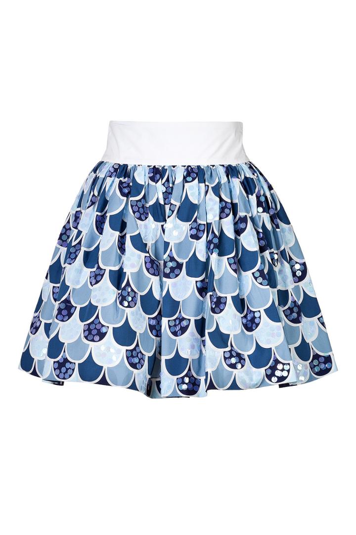 Olympia Le-tan Olympia Le-tan Cotton Fish Scale Skirt