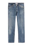 Re/done Re/done Cropped Straight Leg Jeans - Blue