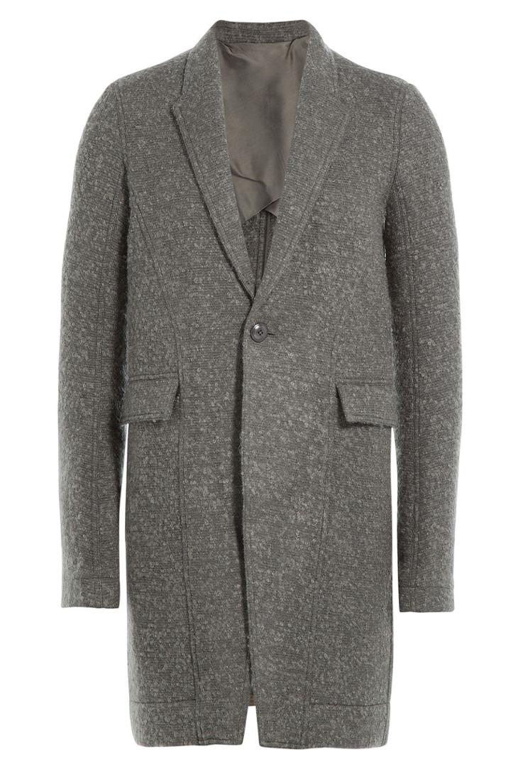 Rick Owens Men Rick Owens Men Coat With Virgin Wool And Mohair - None