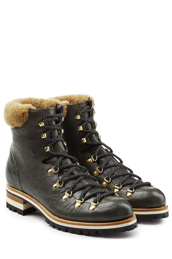 Rupert Sanderson Rupert Sanderson Leather Mountaineering Boots - Green