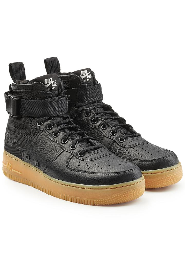 Nike Nike Sf Air Force 1 Mid Top Sneakers With Leather And Mesh
