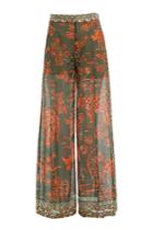 Valentino Valentino Printed Cotton Wide Leg Pants - None