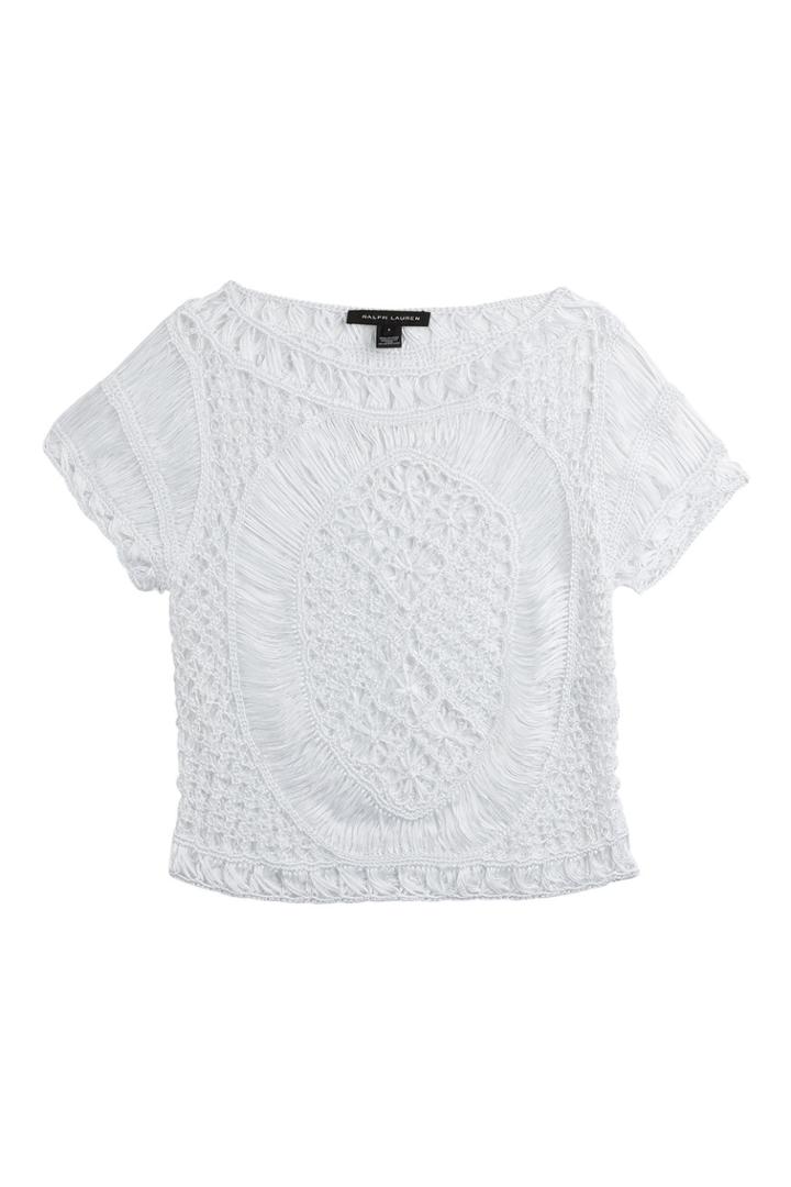 Ralph Lauren Black Label Ralph Lauren Black Label Talia Crochet Top - White
