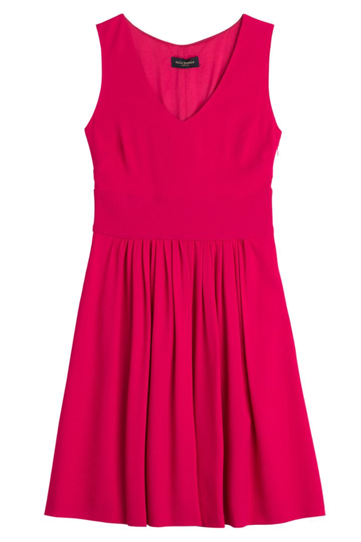 Piazza Sempione Piazza Sempione Crepe Dress With Pleated Skirt