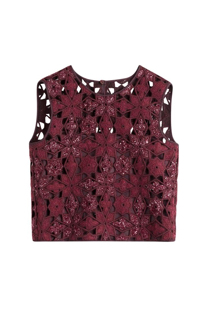 Alberta Ferretti Alberta Ferretti Crochet Cropped Top - None