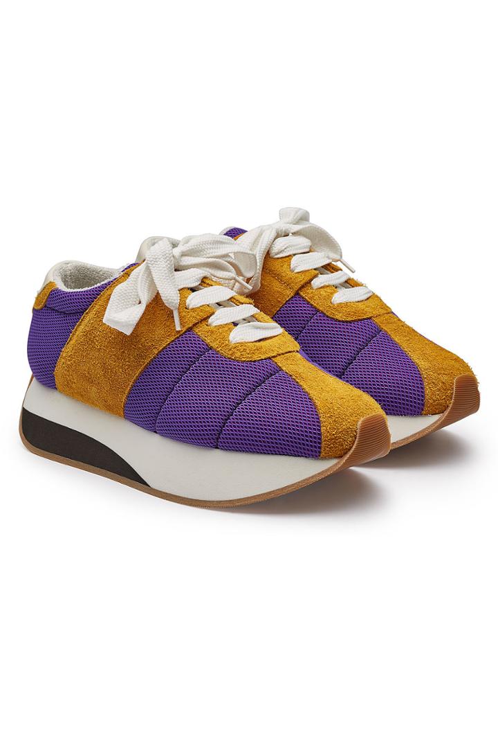 Marni Marni Platform Sneakers With Suede And Mesh