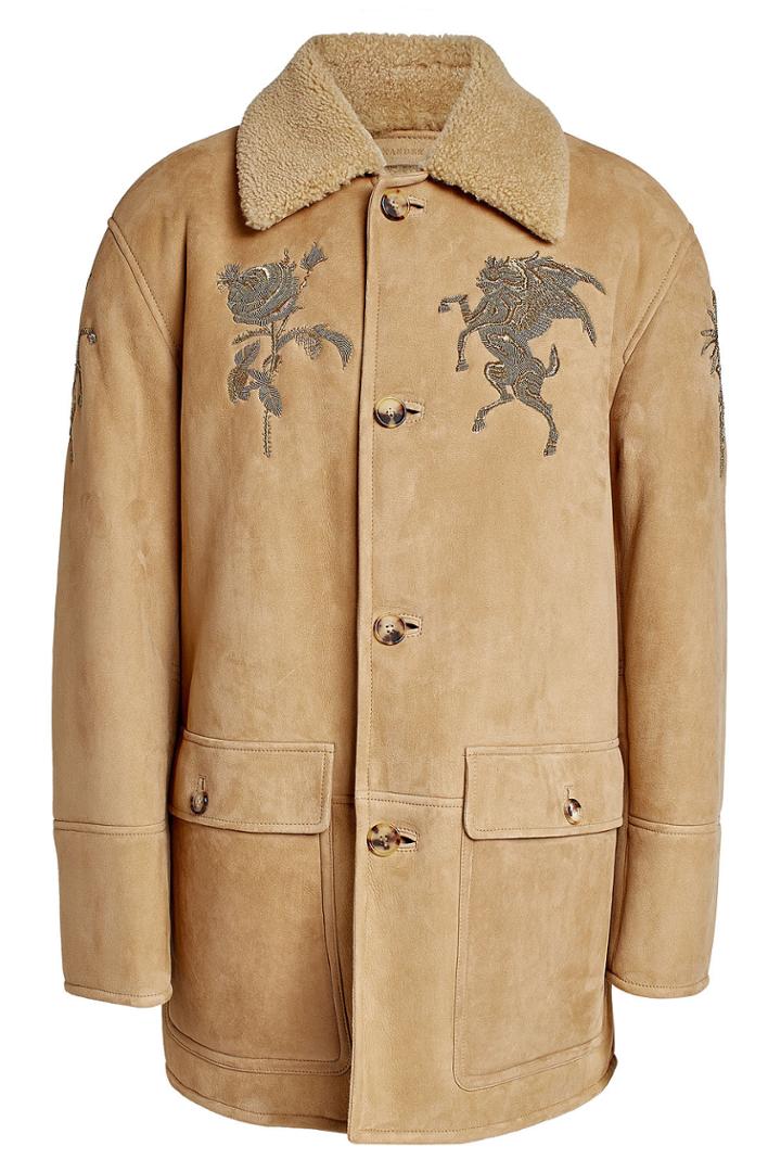 Alexander Mcqueen Alexander Mcqueen Embroidered And Embellished Shearling Jacket
