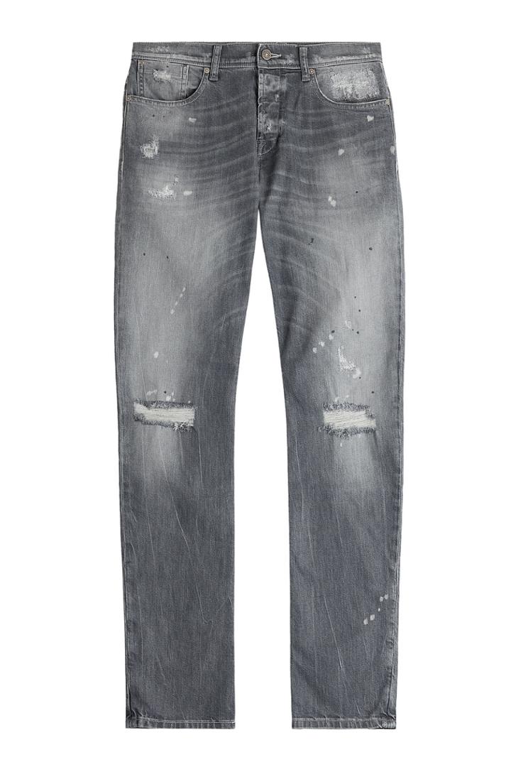 Seven For All Mankind Seven For All Mankind Distressed Straight-leg Jeans - None