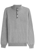 Brioni Brioni Cashmere Turtleneck Pullover With Buttons - Grey