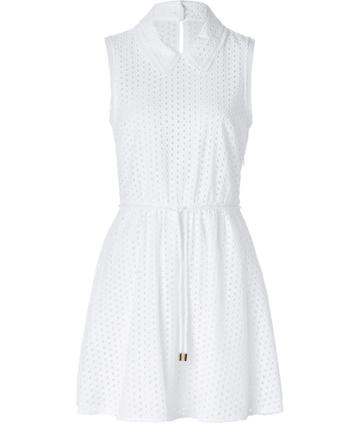 Juicy Couture Cotton Eyelet Dress In White