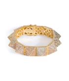 Eddie Borgo Gold-plated Pyramid Bracelet With Crystal Embellishment