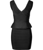 Herv L Ger Bandage Dress With Peplum