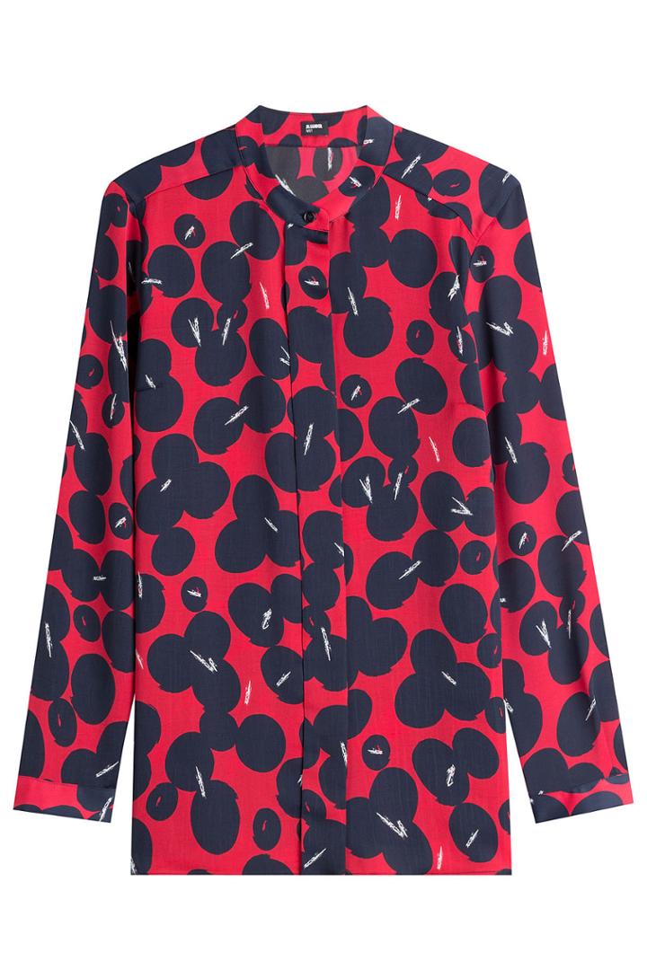 Jil Sander Navy Jil Sander Navy Printed Blouse