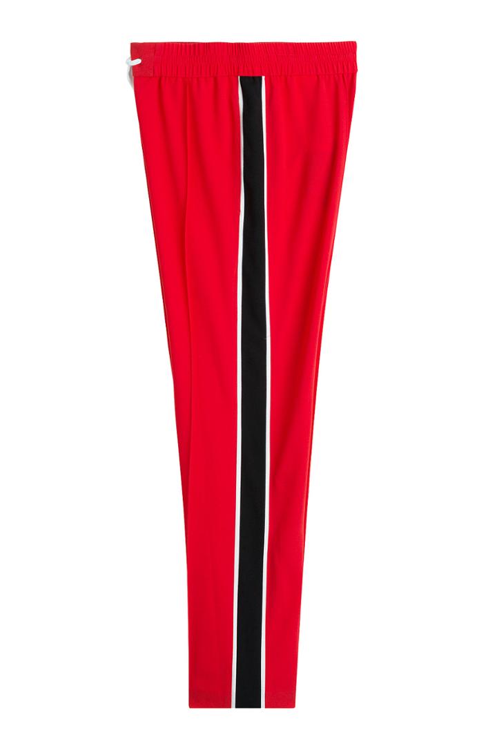 Kenzo Kenzo Straight Leg Pants With Contrast Stripes - Red