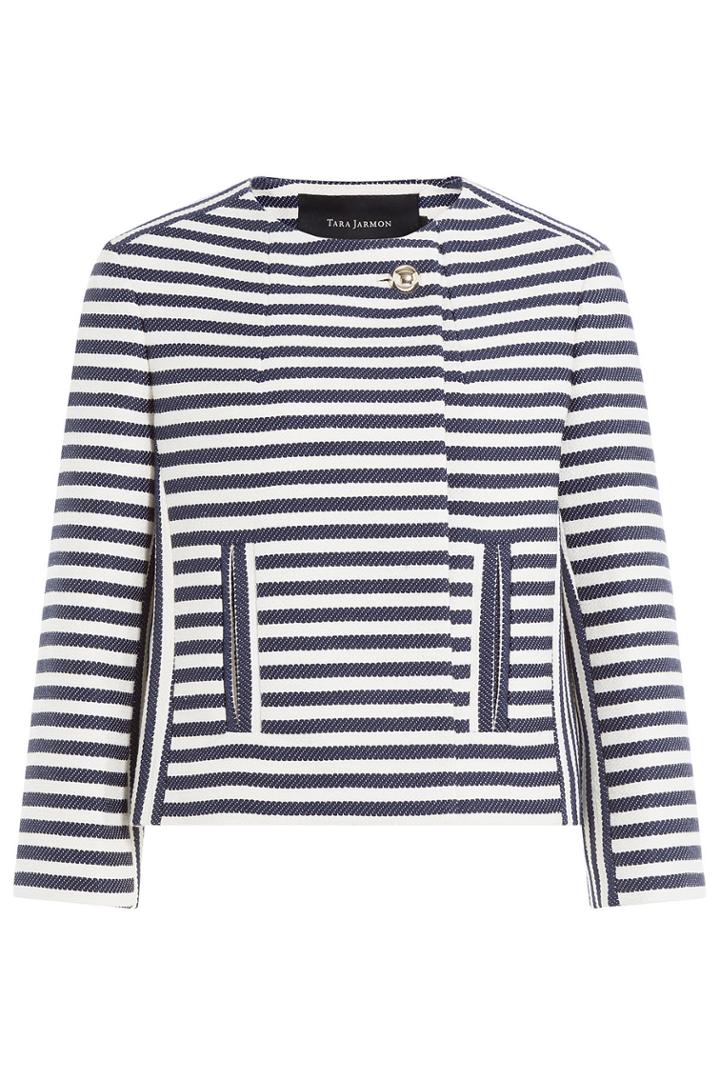 Tara Jarmon Tara Jarmon Striped Jacket - Blue