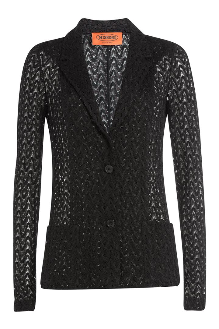 Missoni Missoni Crochet Knit Cardigan - Black