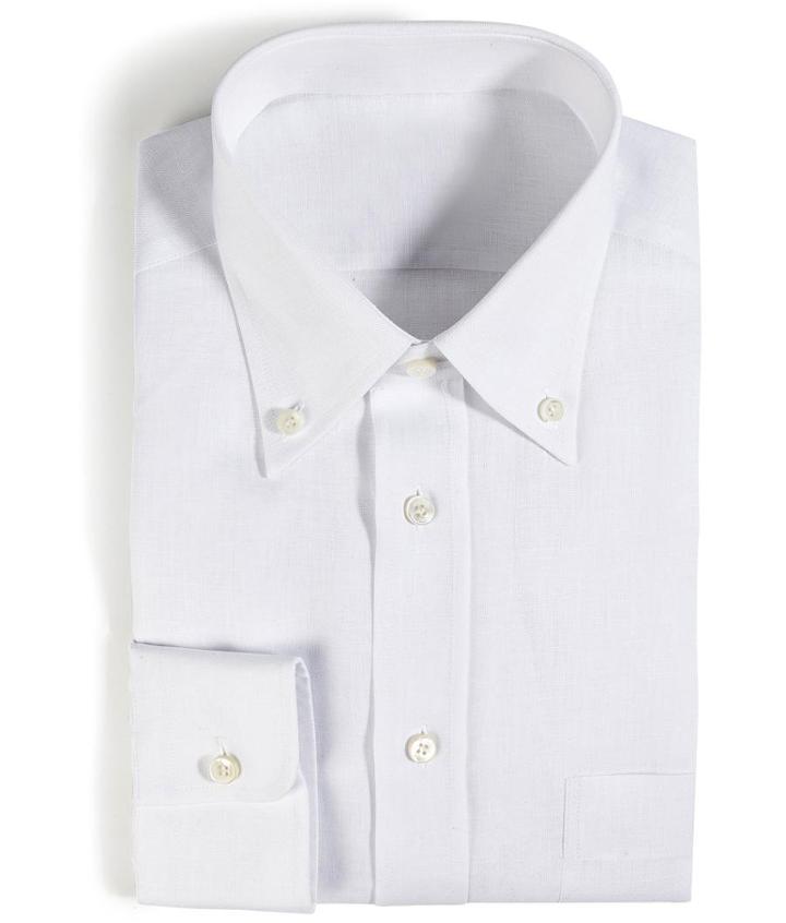 Brioni Classic Linen Long Sleeve Button Down