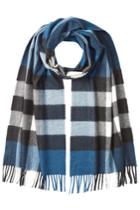 Burberry Shoes & Accessories Burberry Shoes & Accessories Cashmere Check Print Scarf - Blue