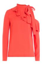 Emilio Pucci Emilio Pucci Top With Cut-out Shoulder And Ruffles Front - Red