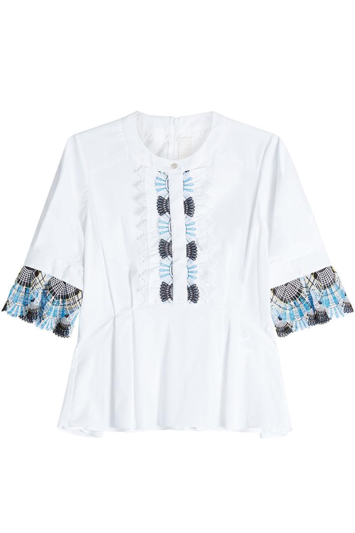 Peter Pilotto Peter Pilotto Cotton Top With Crochet