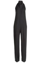 Agnona High Neck Silk Jumpsuit