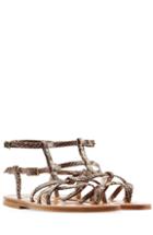 K.jacques Larissa Textured Leather Sandals