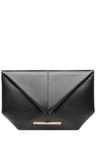 Roland Mouret Roland Mouret Leather Envelope Clutch - Black